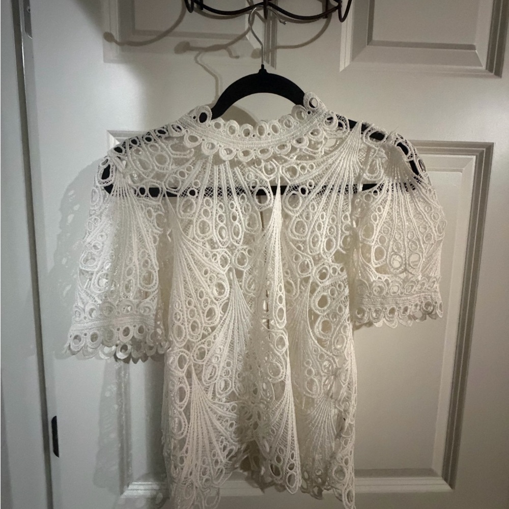 White floral Lace Blouse